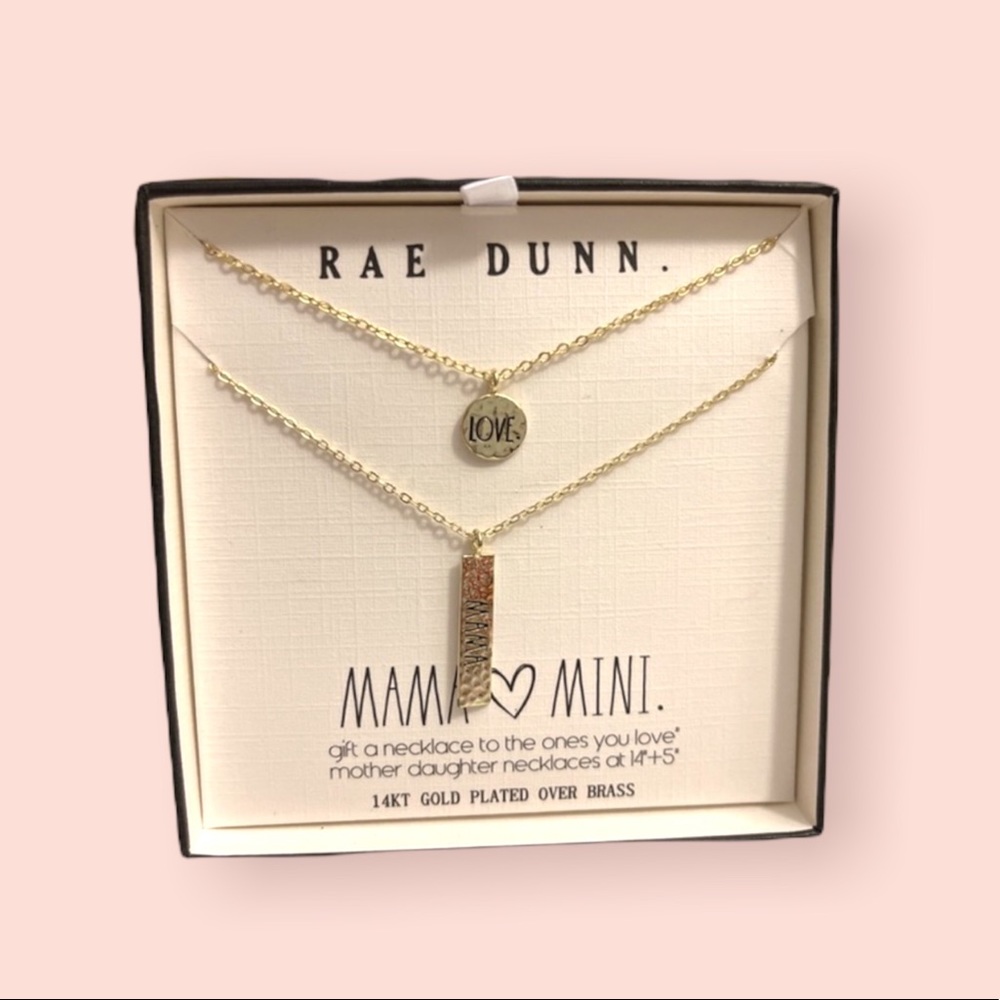 NWOT Rae Dunn Mother Daughter Necklaces Set of 2